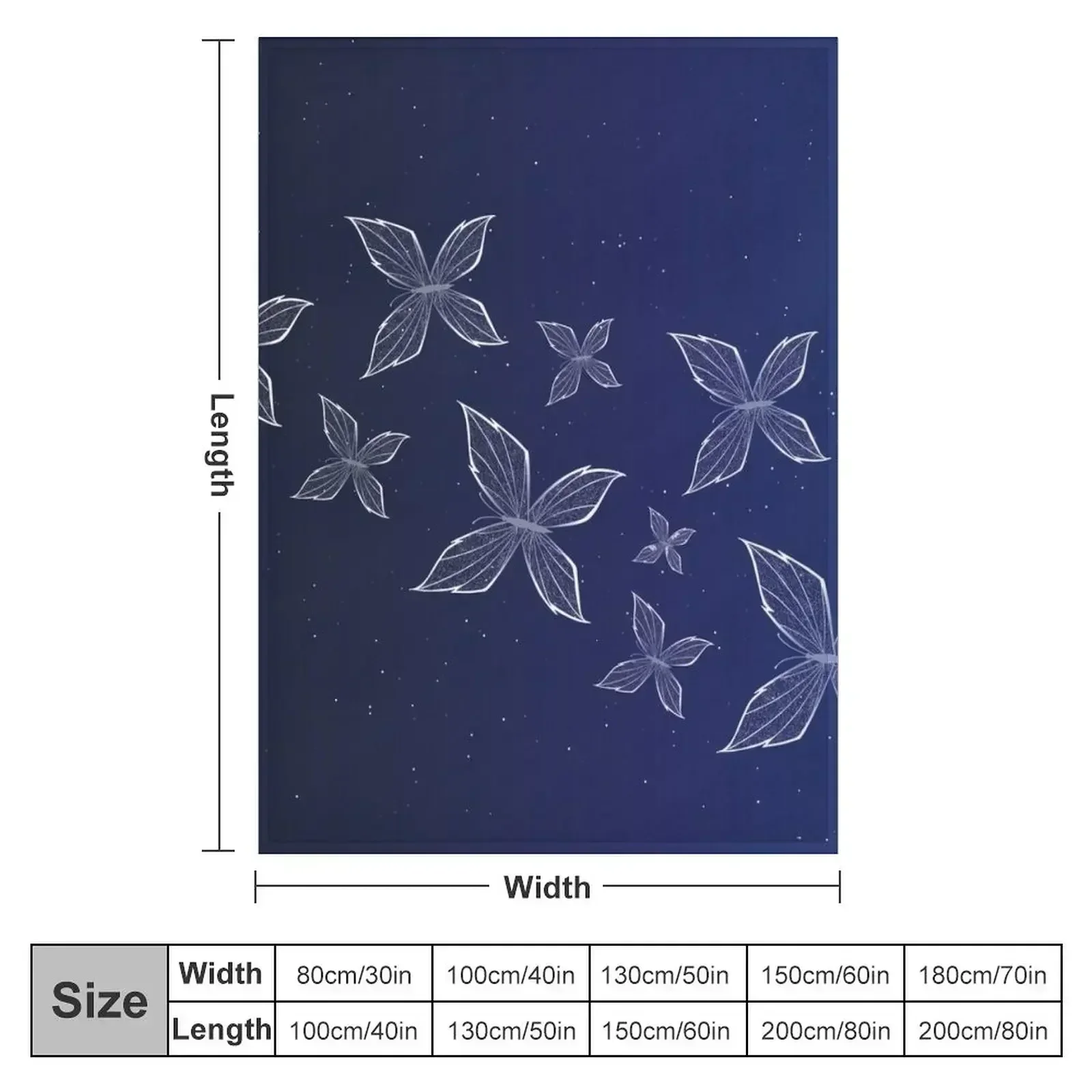 Wraith Butterfly [3] From Heaven Official's Blessing Throw Blanket couch cozy soft plush fuzzy picnic outdoor blanket