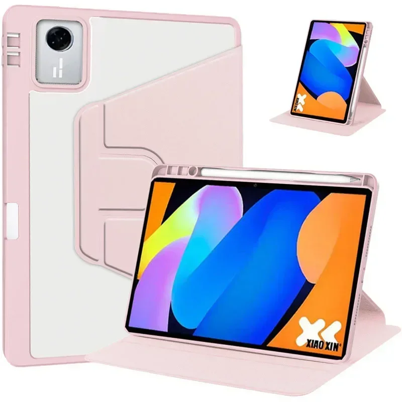 

360 Rotating Tablet Case for Lenovo Xiaoxin Pad 2 11 2025 Case with Pencil Slot Holder Cover for Xiaoxin Pad 2024 M11 TB335FC
