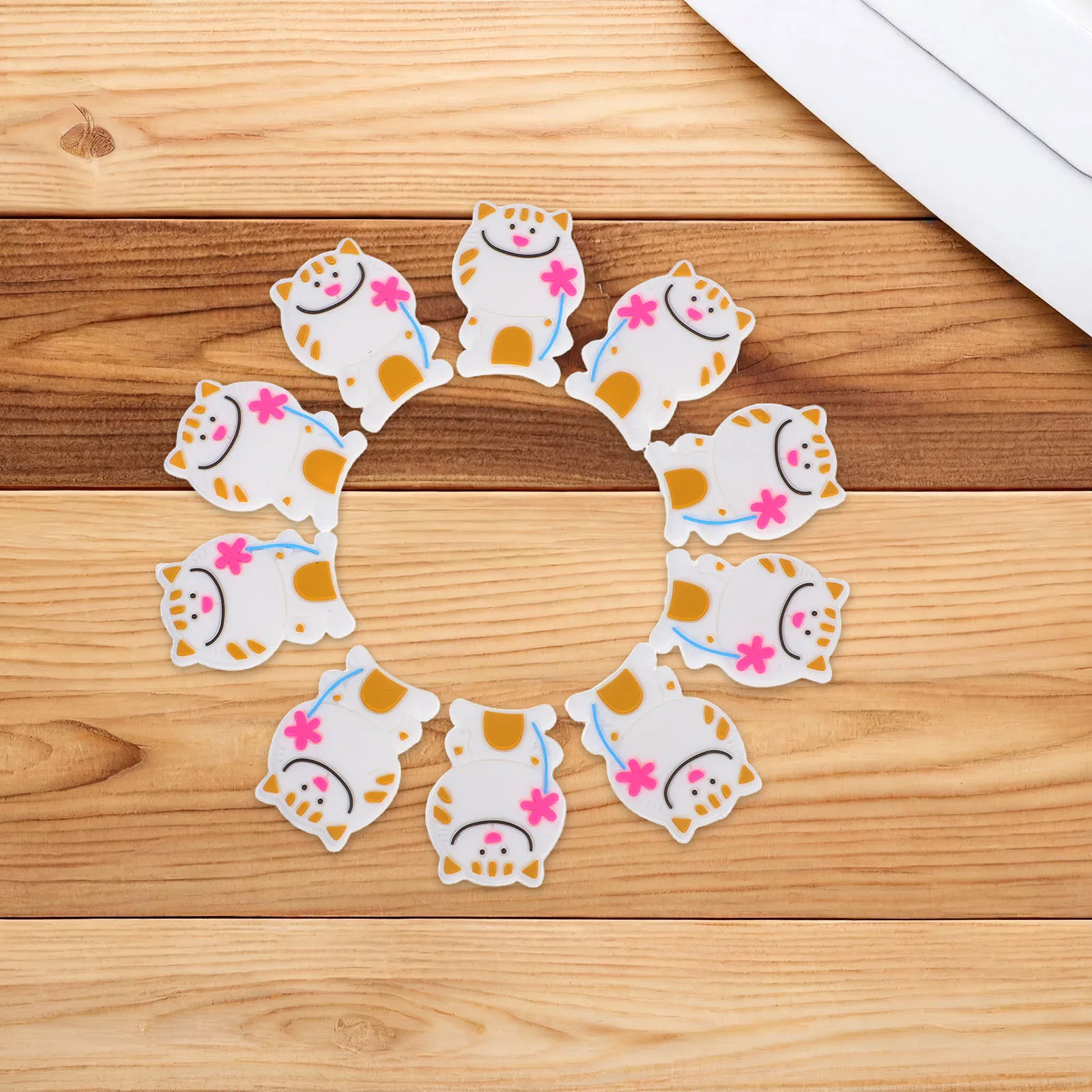 

10 шт. виброгасители для теннисных ракеток, дизайн кошки, амортизирующий силиконовый демпфер для струн для ракеток, милый красочный теннис