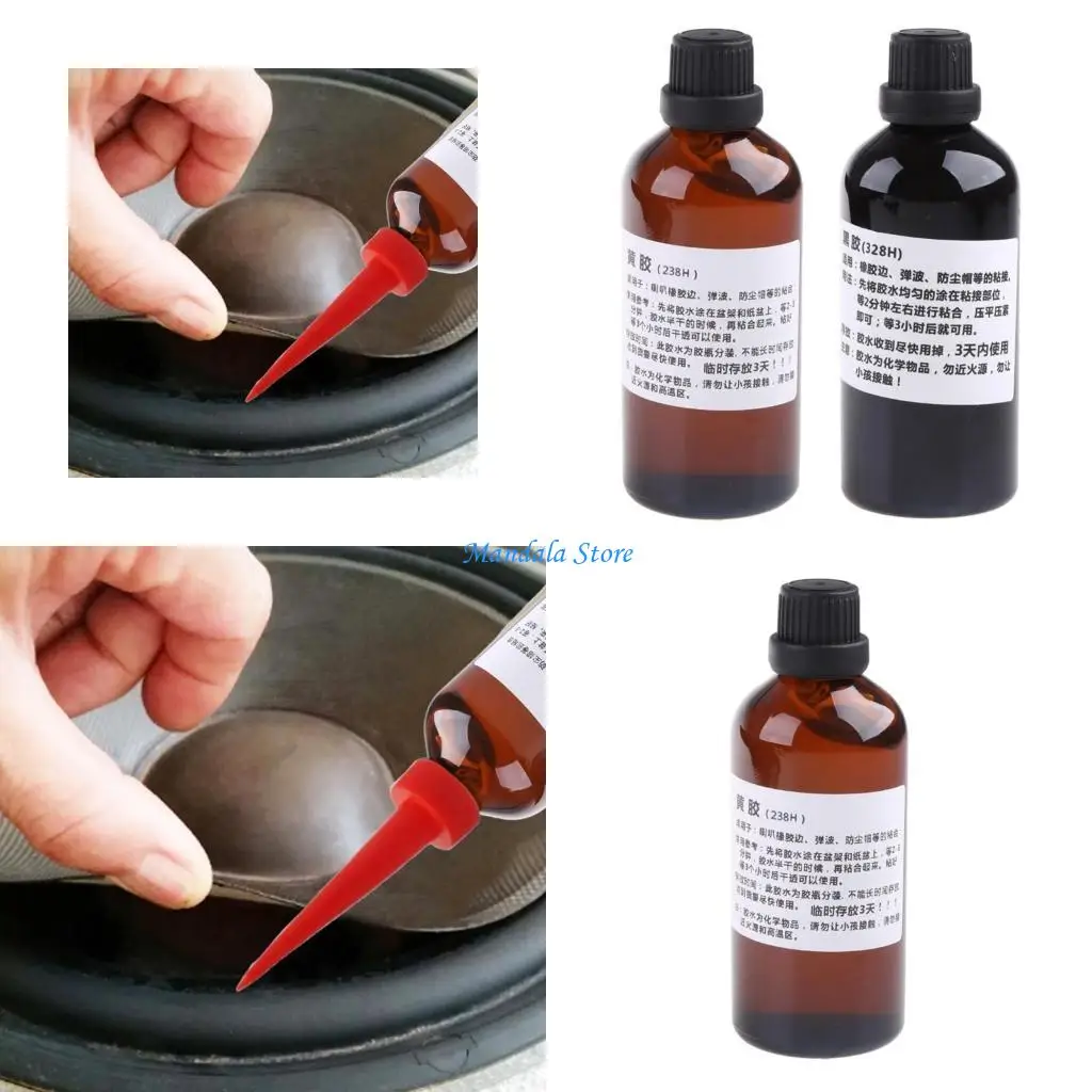 

U2JC 50ML/Bottle Adhesive Speaker Repair for Rubber Dust Cap Sealer Durable