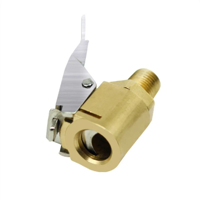 1PC Car Auto Brass 8mm Tyre Wheel Tire Air Chuck Inflator Pump Valve Clip Clamp Connector Adapter Car Accessories for Compressor