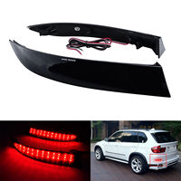 Black Lens LED Rear Bumper Reflector Tail Brake Light For BMW X5 E70 LCI 2010-13