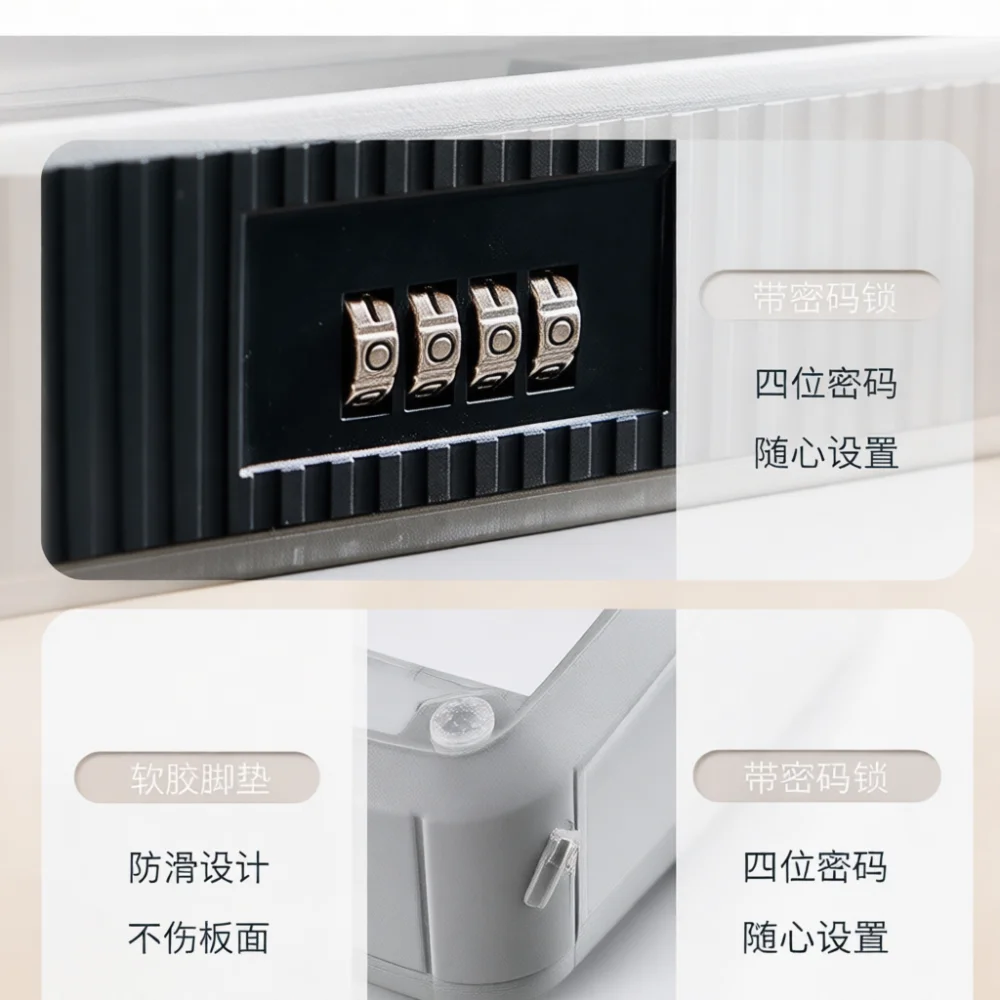 Combination Lock Storage Box Travel Portable Security Case Valuable Objects Organizer Household Dormitory Secret Holder