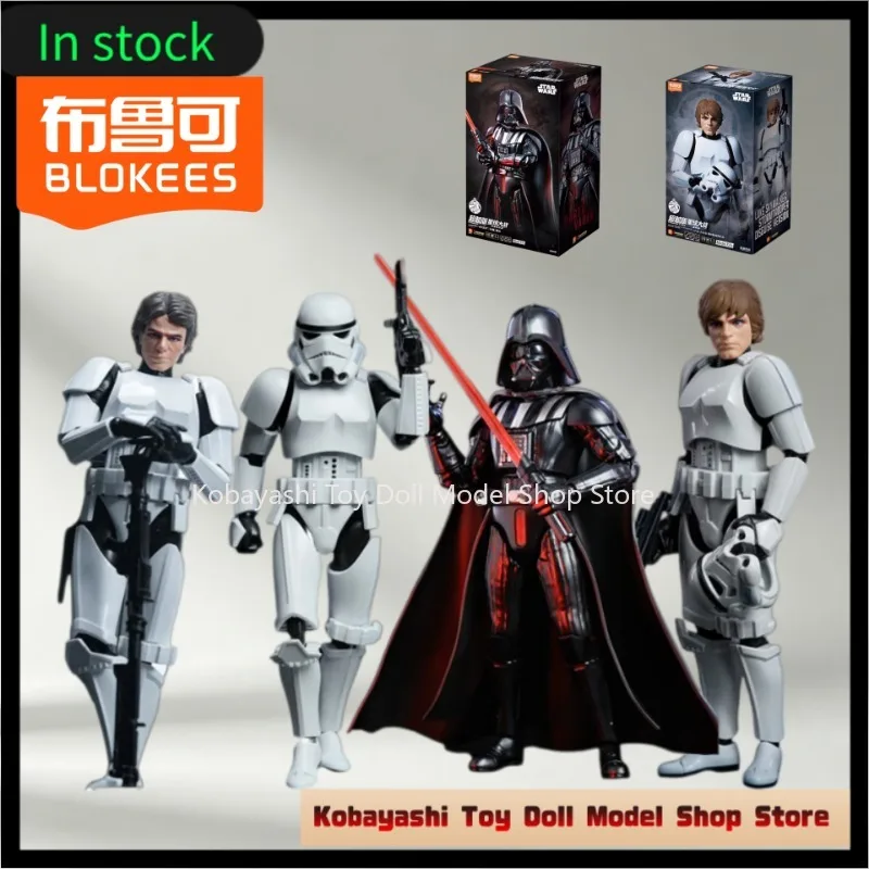 オリジナル-blokees-スターウォーズトルーパーストームトルーパーダースベイダーアクションフィギュアモデル組立玩具デスクトップ装飾誕生日プレゼント