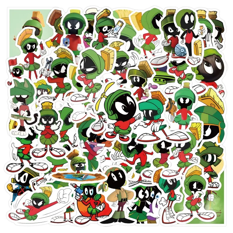 55pcs Marvin The Martian Sticker Suitcase Water Cup Stationery Mobile Phone Car Scooter Laptop Refrigerator Decoration Sticker