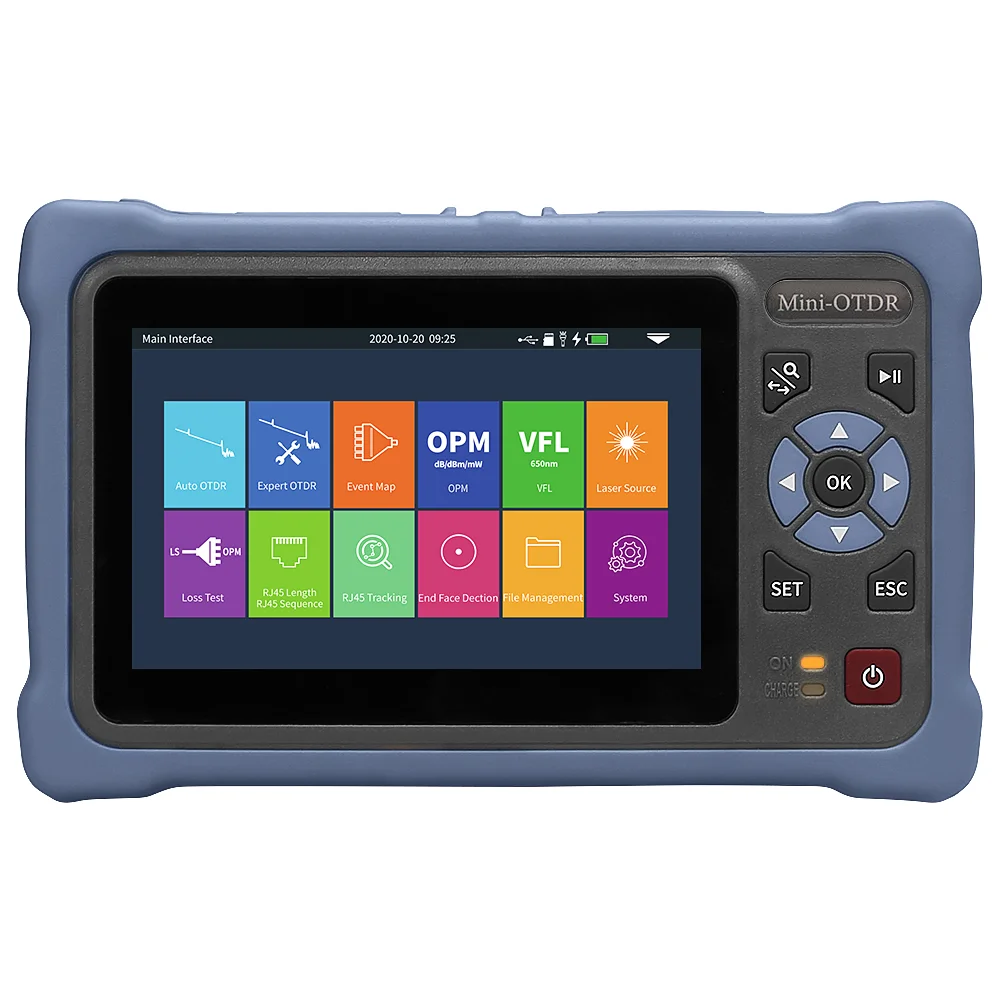 

MINi OTDR NK-4000 Novker 1310/1550nm 26/24dB Fiber Optic Reflectometer Touch Screen VFL OLS OPM Ethernet Cable Tester