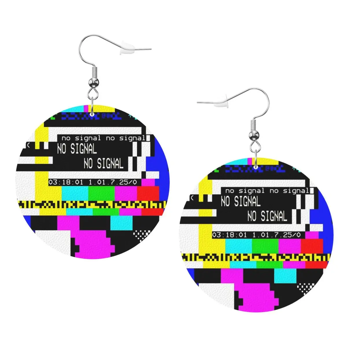 

Custom Sided No Signal TV Retro Style Leather Earrings for Women Teardrop Dangle Earrings Jewelry Accessories