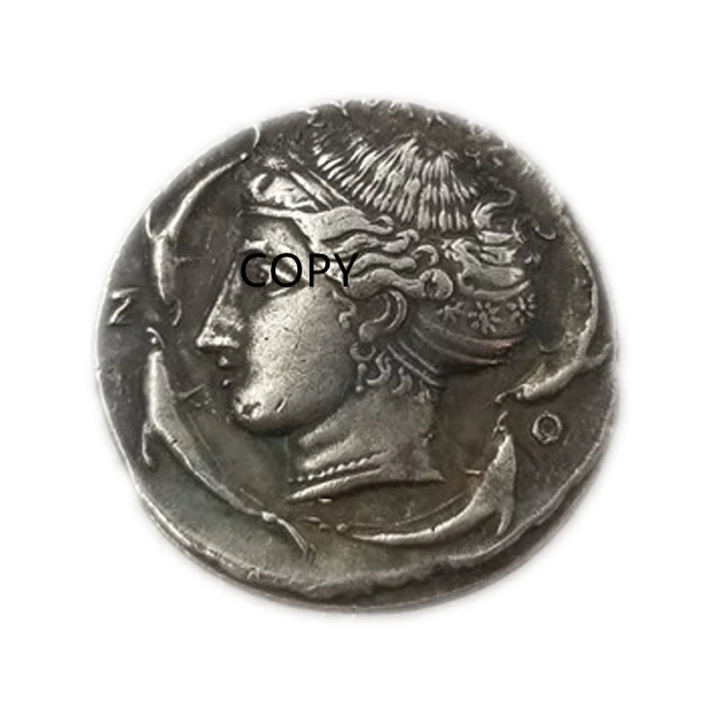 Fairy Arethusa & Horse COIN YES Carriage Commemorative Coins Syracuse of ANCIENT GREEK Replica Coin Copper Craft Collect