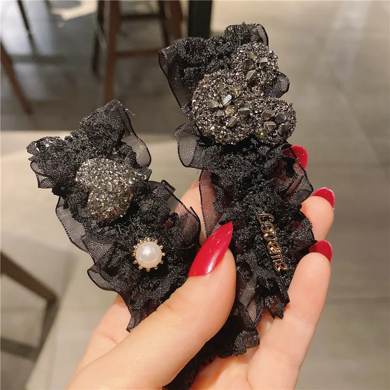 Korean Style Headband for Women Elegant Fabric Non Slip Rhinestone Sweet Daily Wear Premium Soft Lightweight   Accessories