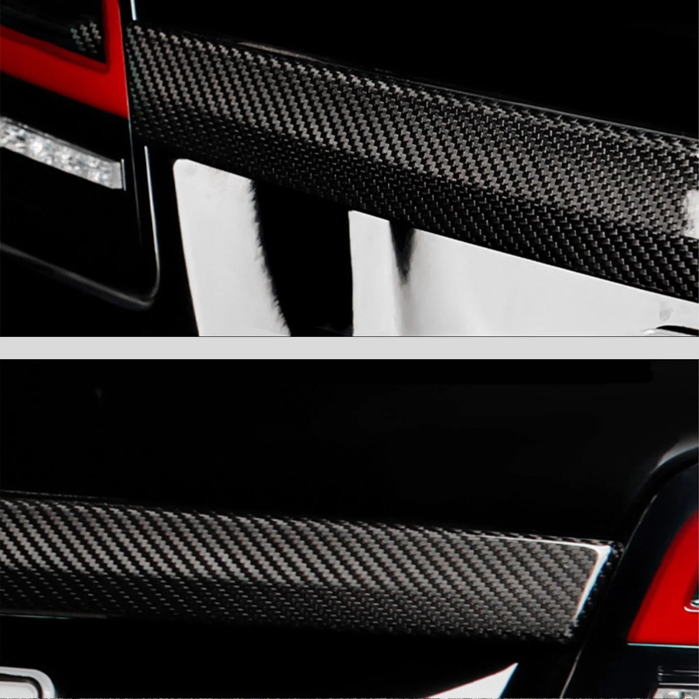 ألياف الكربون الخلفي غطاء صندوق السيارة الديكور اللوحة الخلفية تقليم اكسسوارات الشريط الخارجي للسيارة مناسبة ل 2021-2023 تسلا موديل S
