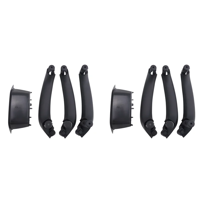 

ABOK-8Pcs салон автомобиля внутренняя дверная ручка тянущая накладка чаша для Bmw F25 F26 X3 X4 2011-2017 черный левый руль