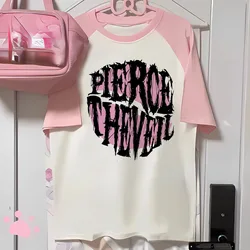 Pierce the Veil top women stretchy trendy anime t-shirts girl anime comic clothes