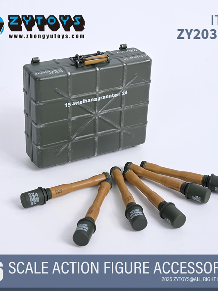 ZYTOYS ZY2036 1/6 Soldier Mini Static Grenade Box Model ZY2022 Sand Army Green Plastic Toys Accessory For 12" Action Figure