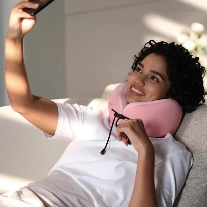 EVERYTHINK Travel U-shaped Pillow Simple Fashion Nap Driving Travel Neck Protection Pillow Comfortable Relief Fatigue