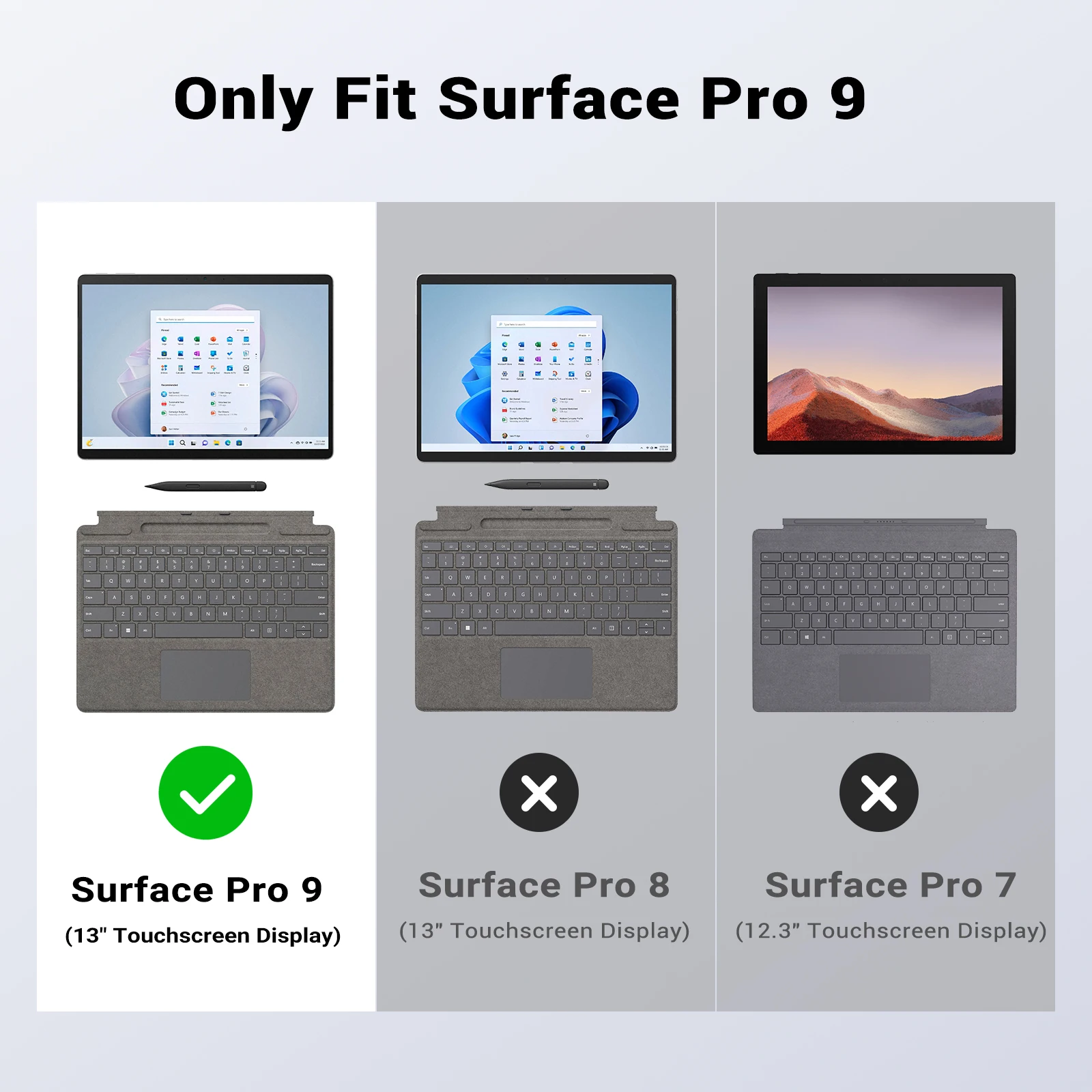 Funda protectora resistente para Microsoft Surface Pro 9, 5G, 13 pulgadas, 2022, todo en uno, con soporte, Funda para Tablet