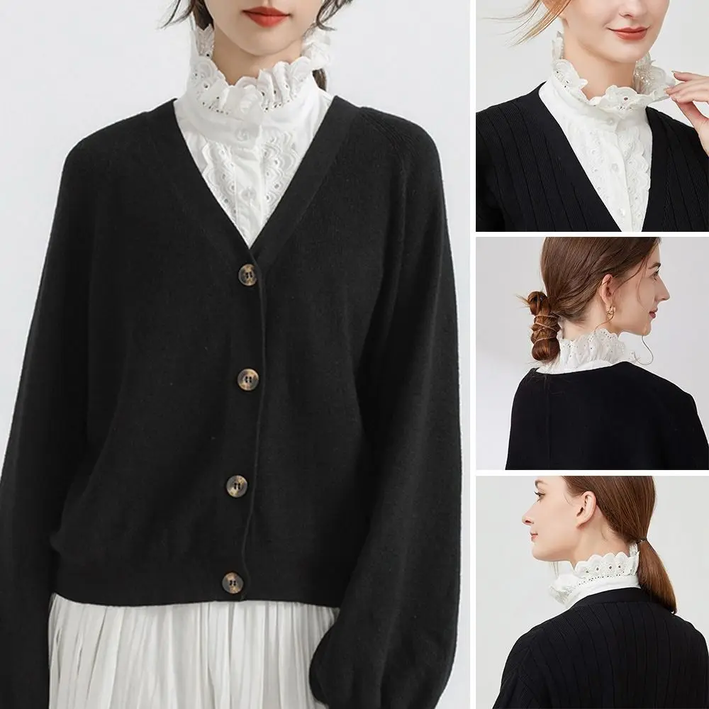 

Cotton Shirt Fake Collar Fashion Classic Vintage Lapel Women Detachable Clothes Accessories