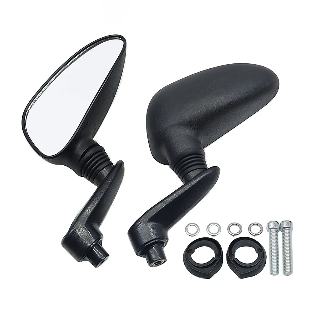 Motorcycle Mirrors Universal 8mm Scooter E-Bike Cafe Racer Retro Rearview Mirrors Adjustable HD Vision ABS Side Mirror