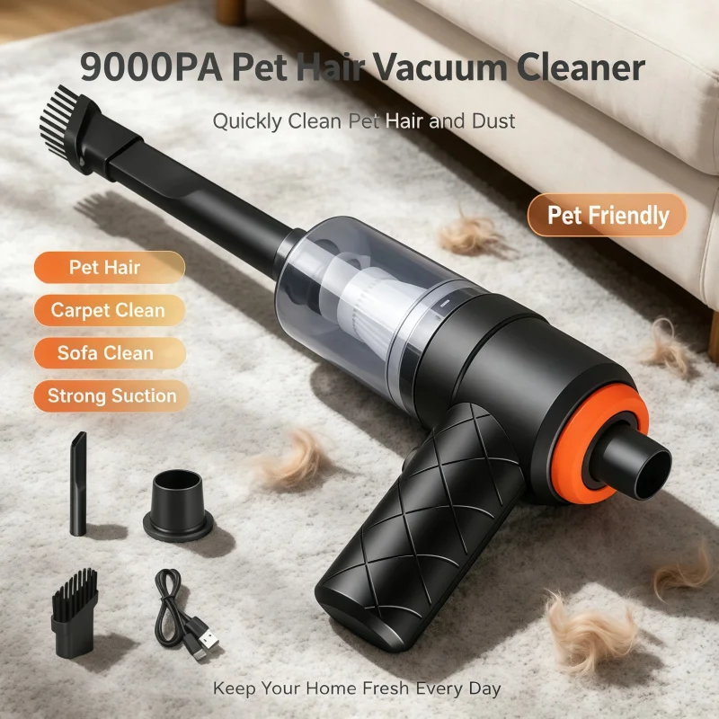 2026Hot Wireless Car Vacuum Cleaner Cordless Dust Handheld Auto Portabale Vacuum High-power Vacuum Cleaner For Home Office Car
