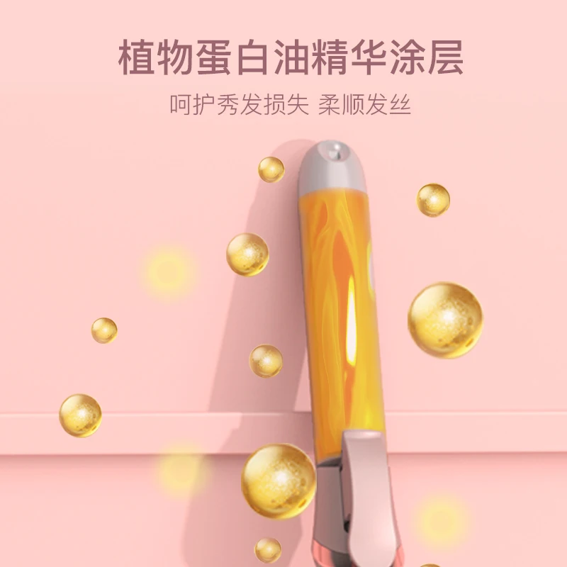 Varinha de ondulação de cabelo 220V com temperatura ajustável, ferramenta de estilo de cabelo de dupla utilização para cachos grandes e cabelos lisos