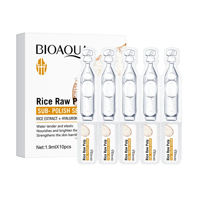 BIOAOUA Rice Pulp Hyaluronic Acid Disposable Face Serum Anti Wrinkle Moisturizing Facial Essence Skin Care