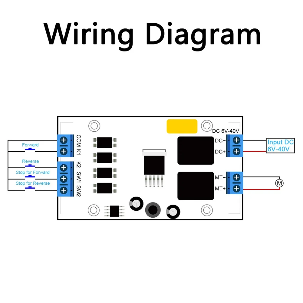 Limit DC Motor Controller 5V 12V 24V Forward Reverse Relay Driver  Board DC Motor Controller For  Intelligent Vehicles