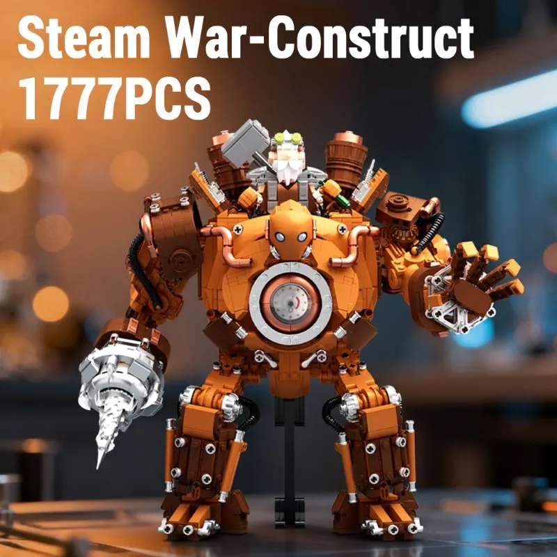 

1777PCS Steam War-Construct Building Blocks City Sports Car Model Ornaments Collection Bricks Toys DIY Assembly Toys For Gifts