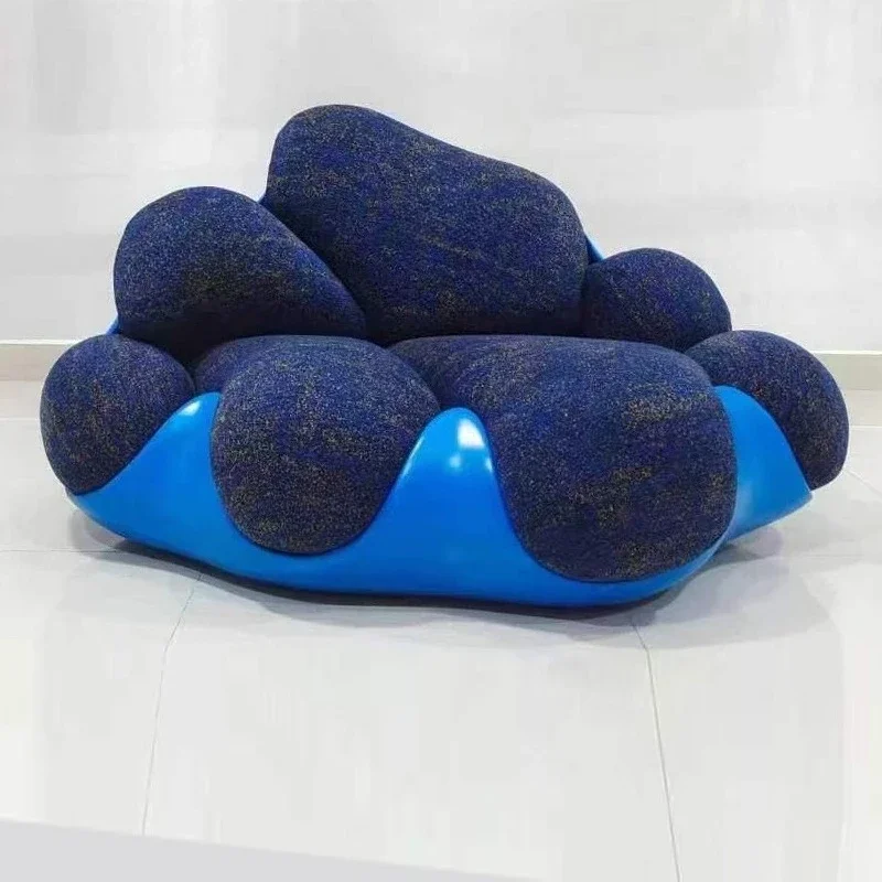 Special-shaped cloud sofa, fiberglass art hollow hanging basket casual sofa chair
