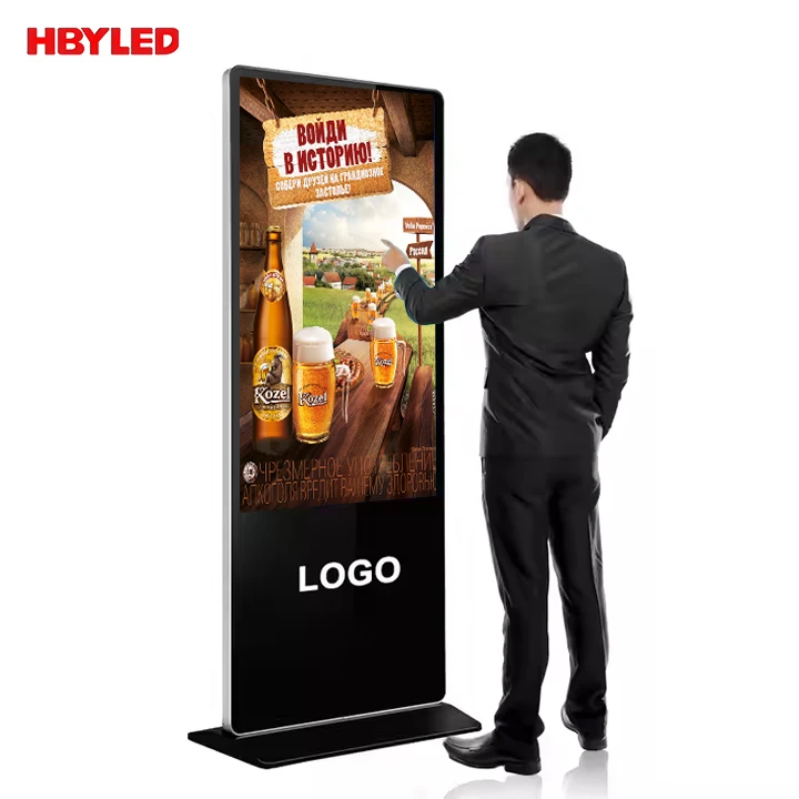 

Free Standing 32 43 55 65 75 86 Inch Indoor Android Touch Screen Digital Signage TV Advertising Display For Trade Show
