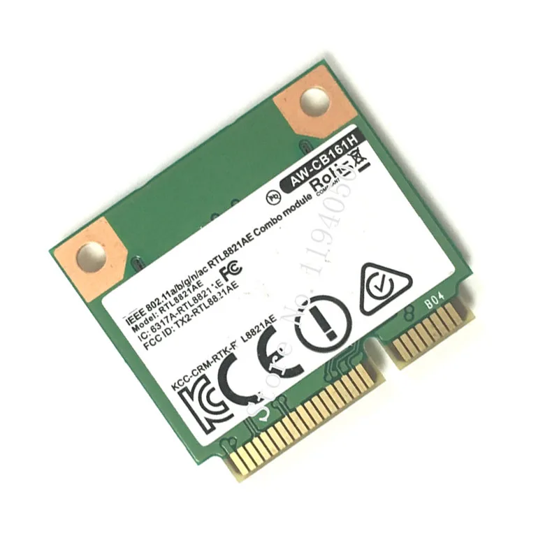 RTL8821AE 802.11AC 433Mbps WiFi Bluetooth 4.0 Combo Wlan Adapter half Mini PCI-e bluetooth Wireless wifi card