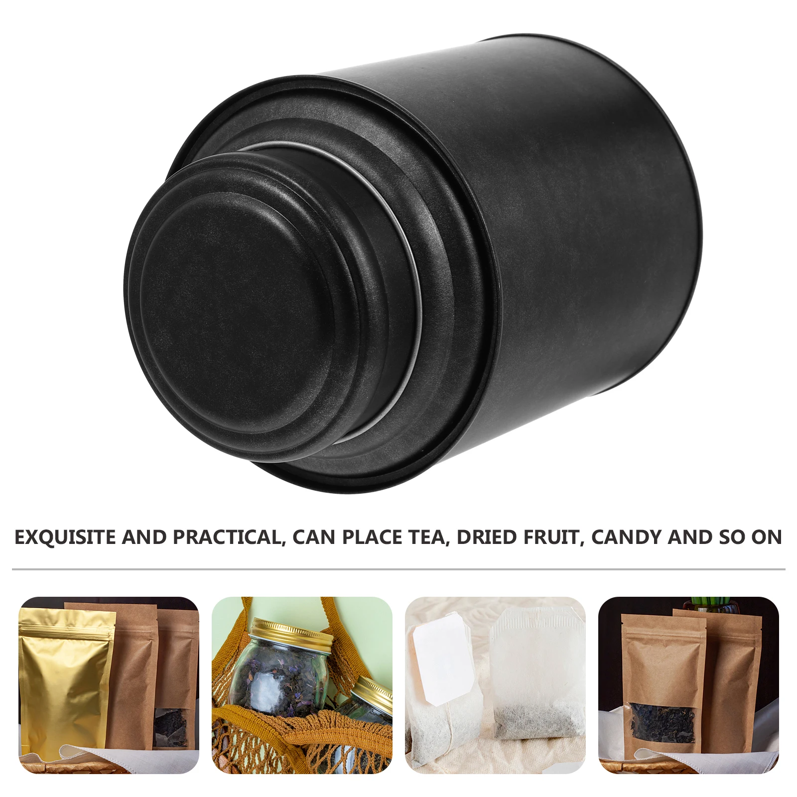 

Metal Storage Canister Tea Packing Sealing Jar Household Universal Container For Gifts C ies Tea Leaves Black Scented Storage