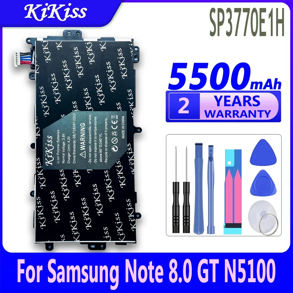 

KiKiss Tablet Battery SP3770E1H For Samsung Note 8.0" GT-N5100 N5110 N5120 5500mAh Batteries + Free Tools