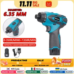 Electric Goddess Electric Screwdriver Drill Bit Impact Driver Adjustable Torque Drill Bit Driver DIY power Tool For 12V Battery