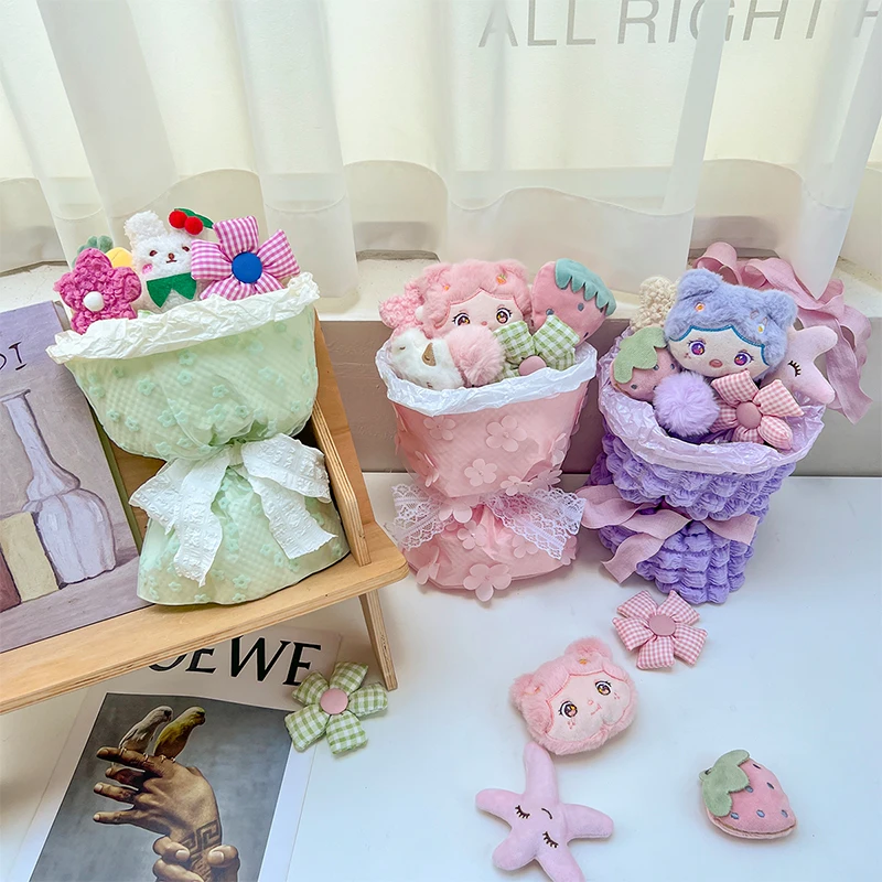 Plush Doll Bear Bunny Flower Toy Bouquet Gift Box Graduation Wedding Birthday Christmas Valentine'S Day Gifts For Girlfriend