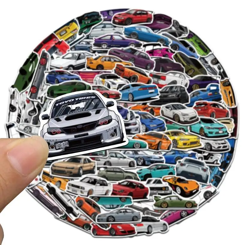 AliExpress 50/100PCS JDM Retrofit Racing Car Graffiti Stickers Laptop Guitar Luggage Bike Skateboard Waterproof