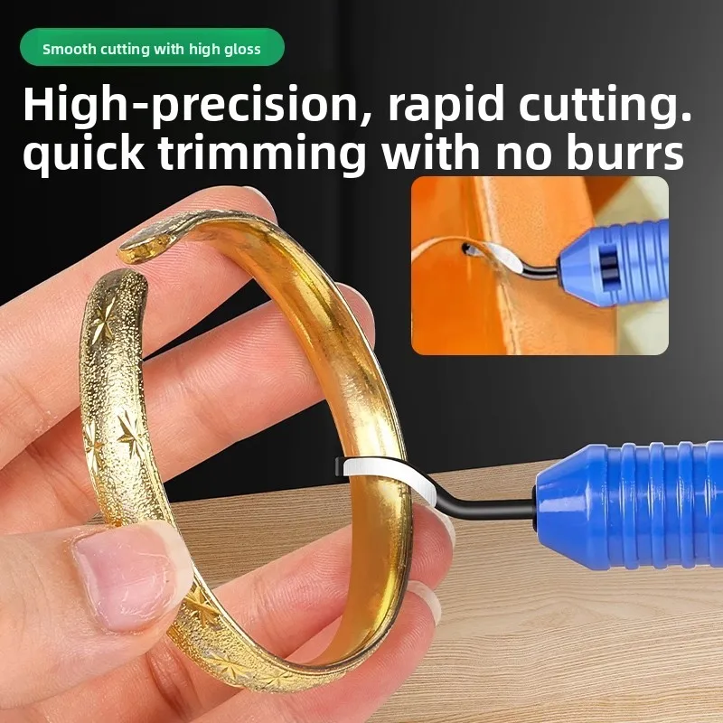 Jewelry Deburring Knife Scraper Plastic Handle Chamfering Tool for Gold Silver DIY Goldsmith Craft Gift