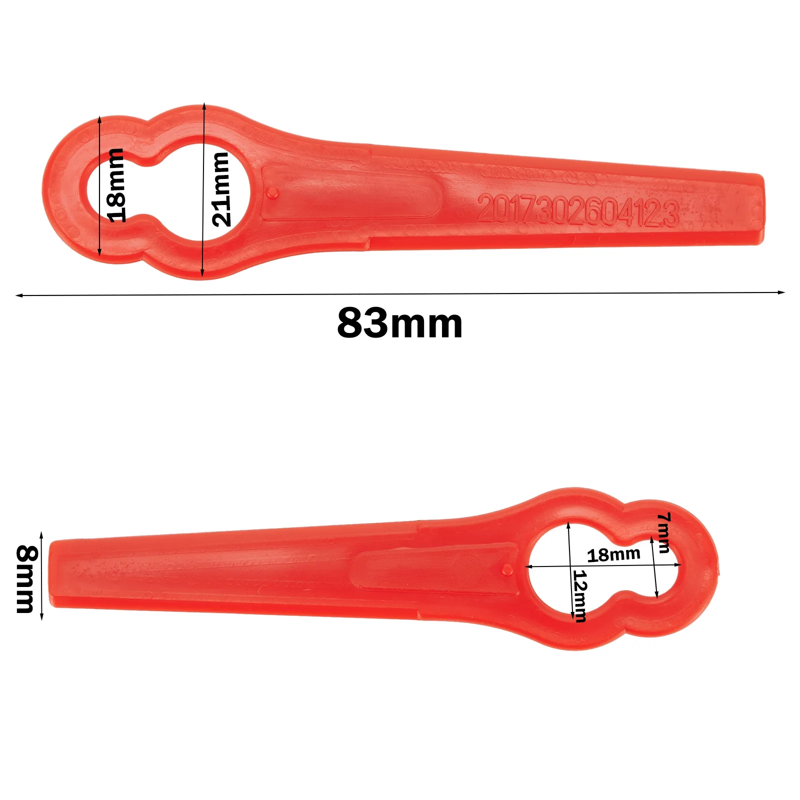 20x lâminas de substituição (vermelho) para einhell aparador de grama sem fio GE-CT 18 lâminas de aparador de grama cortador de substituição guarnição interruptor rápido