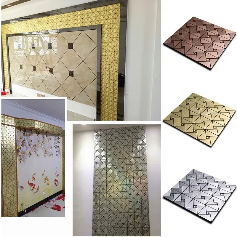 

30*30cm Mosaic Aluminum Backsplash Wall Tile Self Adhesive Peel And Stick Kitchen Floor & Wall Tiles