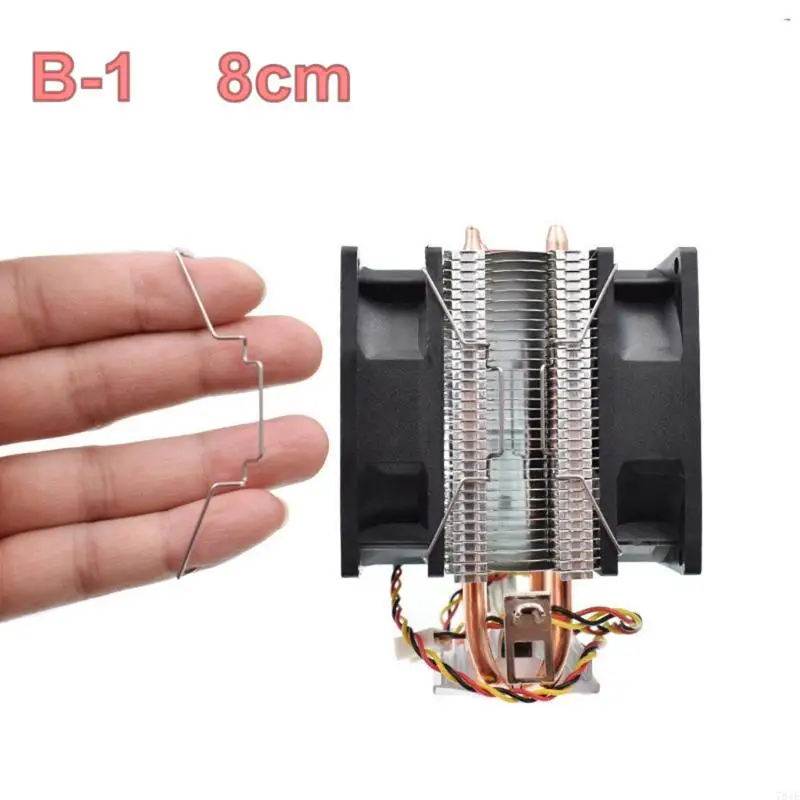 781e 8cm/9cm/12cm 1 페어 팬 버클 히트 파이프 팬 클립 버클 탄성 강철 CPU 팬 후크 브래킷 1 쌍