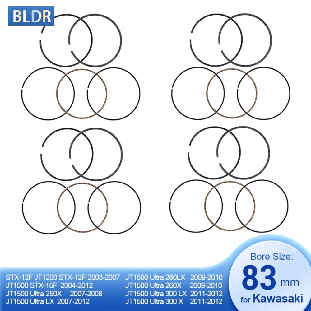 83mm 13008-1196 Piston Ring for Kawasiki Jet Ski STX-12F JT1200 STX-12F 2003-2007 JT1500 STX-15F  JT1500 Ultra 250X 260LX 300 LX