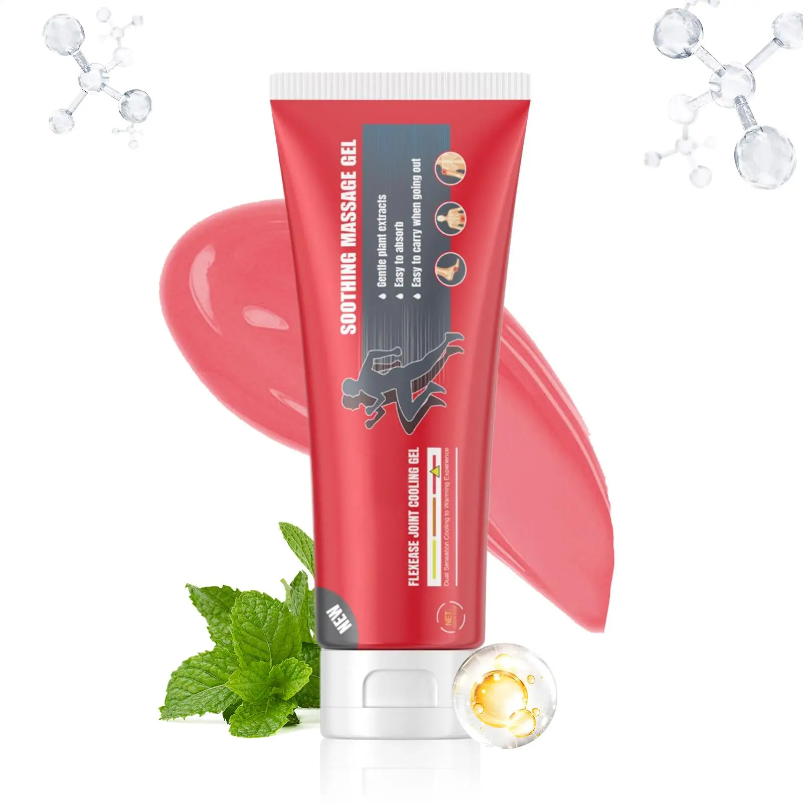 Joint Gel 100ml Natural Back Massage Lotion Muscle Soothing Gel Portable for Men Women Elderly Individuals Travel Outdoor Hikers view 3