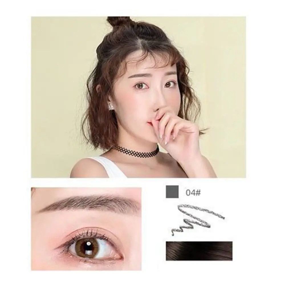 Smooth Ultrafine Eyebrow Pencil Waterproof Long Lasting Eye Brow Pen Sweatproof Double Ended Cosmetic Tool Girl