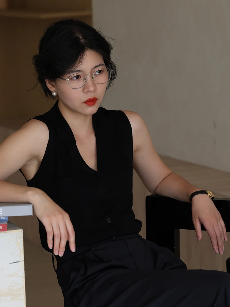 

Элегантная шелковая вязаная блузка WeTHEE 100% из шелка с V-образным вырезом и воротником-стойкой, в стиле ретро, летняя, короткая, женская, модная, высококачественная шелковая рубашка