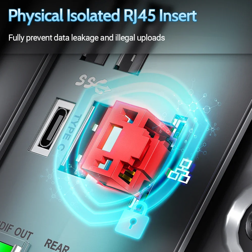 Picture 3: AMPCOM RJ45 Insert Lock with Key, Dustproof Network Plug Connector, Physical Anti-Data Leakage for Switches,Routers,Data Centers
