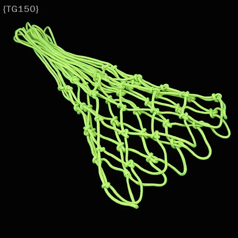 High Visibility Night Basketball Net, Glowing Fluorescent Green Nylon Net For Low Light Training & Evening Games