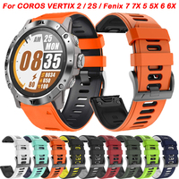 Replacement Watchbands 22mm 26mm For COROS VERTIX 2 / 2S Sport Quick Release Watch Band For Garmin Fenix 6 6X 7 7X 5 5X Straps