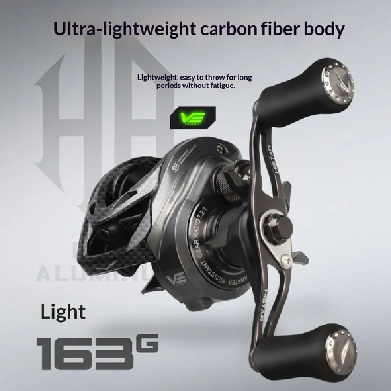 HASIDA Vector New Baitcasting Reel Metal Ultralight Long Casting Anti Backlash Double Magnetic Brake 9 Gears Snakehead Fishing