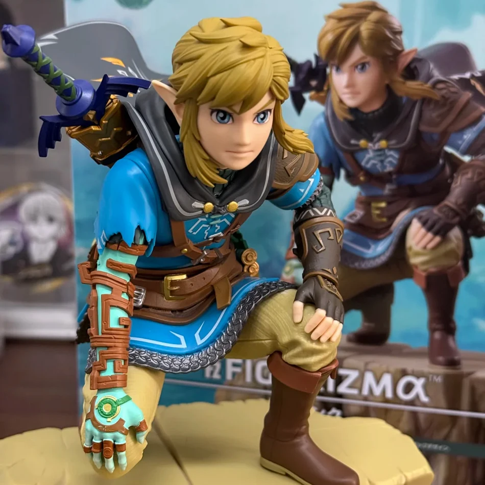 ฟิกเกอร์อนิเมะ ลิงค์ จากเกม The Legend of Zelda: Tears of the Kingdom ขนาด 12 ซม. ท่าทางยองตัว  โมเดลพีวีซี ของสะสม ของตกแต่ง ของขวัญ