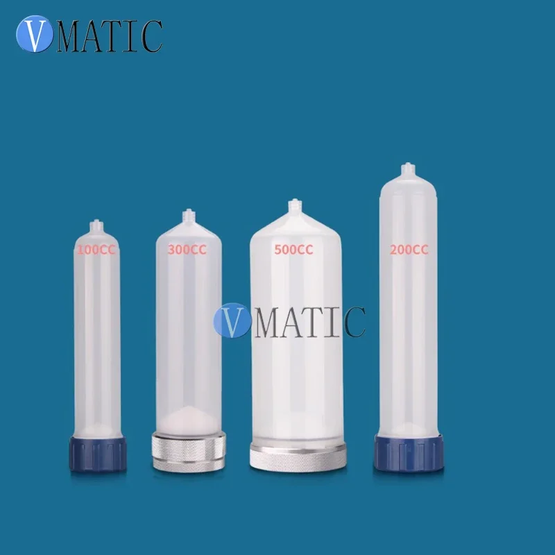 Free Ship Thicken Explosion Proof 100 200 300 500 Cc / Ml Luer Lock Tip Dispenser Pneumatic Plastic Syringe Barrel With Adapter