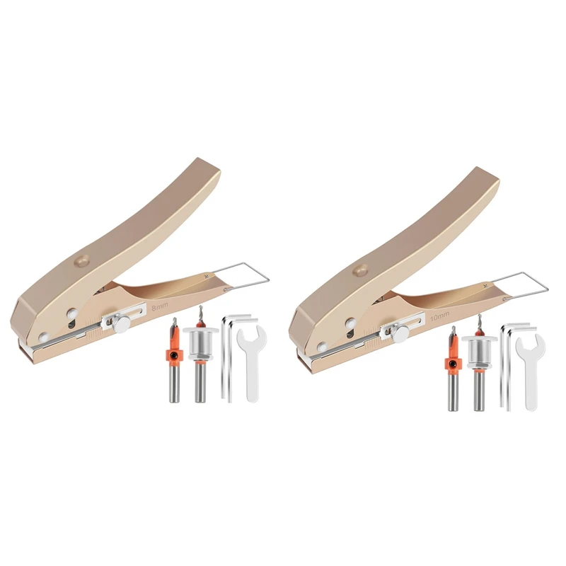 Single Hole Punch Heavy Duty Hole Puncher Edge Banding Punching Plier With Scale For Paper Cards Plastic Cardboard