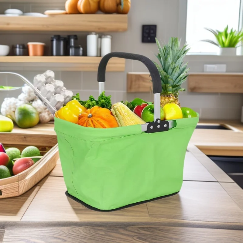 Folding Shopping Basket Eco-friendly Picnic Basket Supermarket Shopping Basket